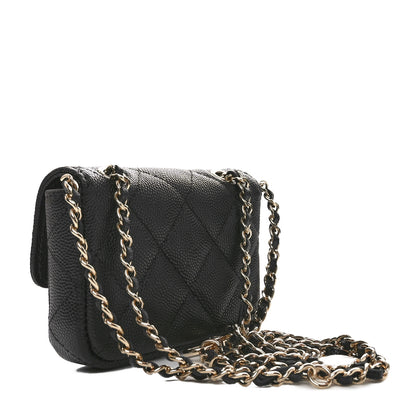 Chanel Caviar Quilted Mini Chain Belt Bag Black 2 of 12