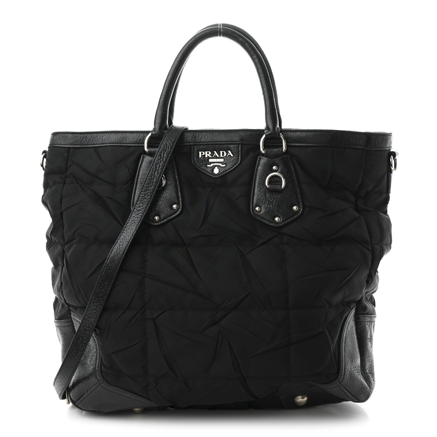 Prada Tessuto Nylon Cervo Lux 24H Tote Black 1 of 11