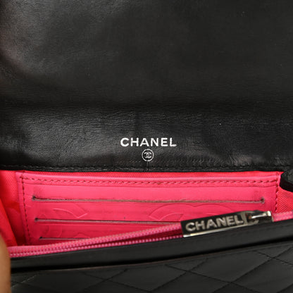 Chanel Calfskin Quilted Cambon Flap Wallet Black White 7 of 19