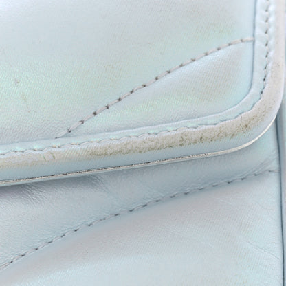 Gucci Iridescent Nappa Chevron Matelasse Small GG Marmont Shoulder Bag Iridescent Snow Light Blue 15 of 17
