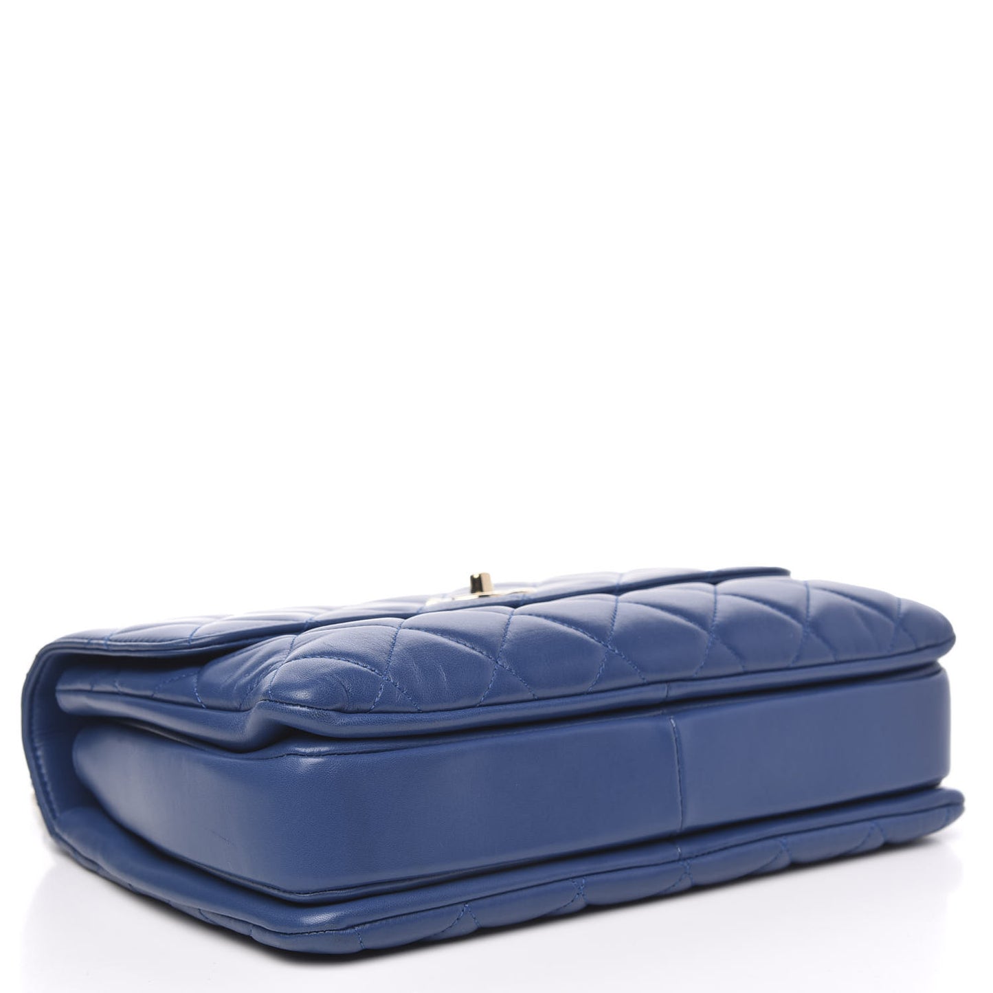 Lambskin Quilted Medium Trendy CC Flap Dual Handle Bag Blue