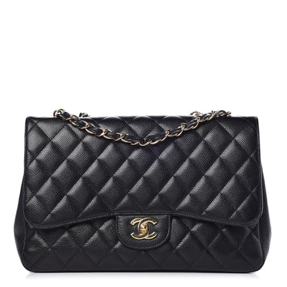 Chanel Caviar Quilted Jumbo Single Flap Black 1 of 8