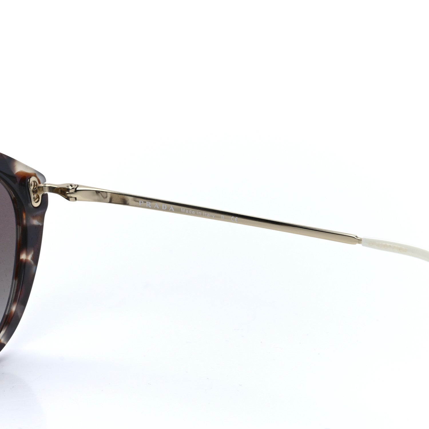 Prada Acetate Round Sunglasses SPR18U Tortoise 6 of 8