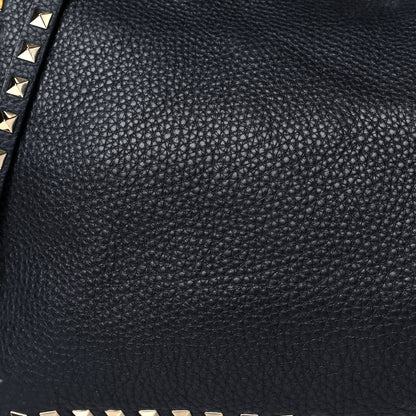 Valentino Garavani Pebbled Calfskin Medium Rockstud Tote Marine 6 of 8