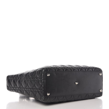 Christian Dior Lambskin Cannage Large Lady Dior Black 4 of 12