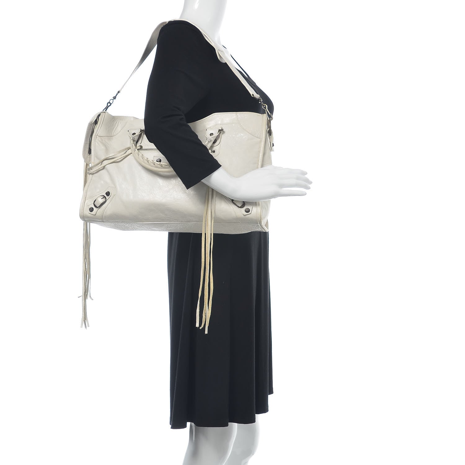 Balenciaga Agneau Classic Hardware City White Light 2 of 14