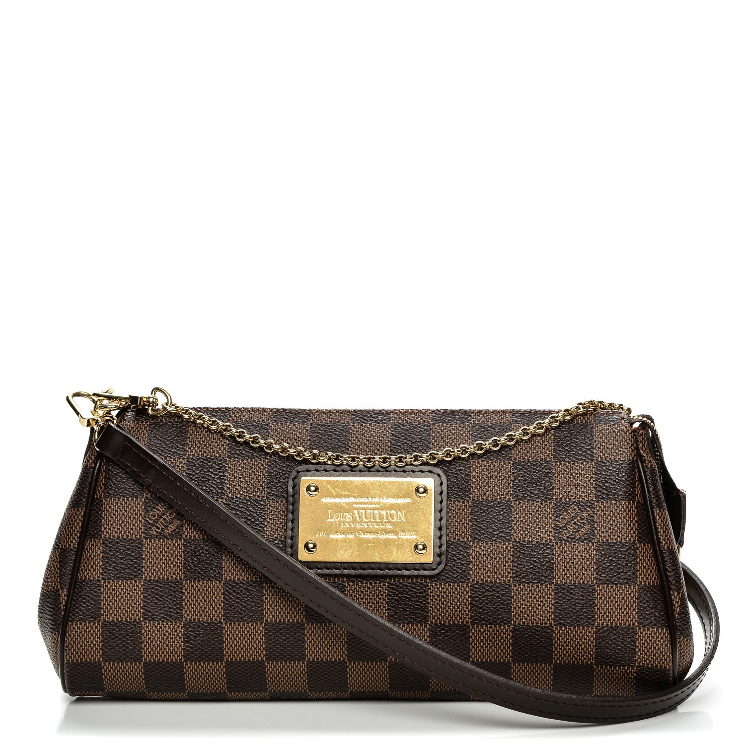 Louis Vuitton Damier Ebene Eva Clutch 1 of 8