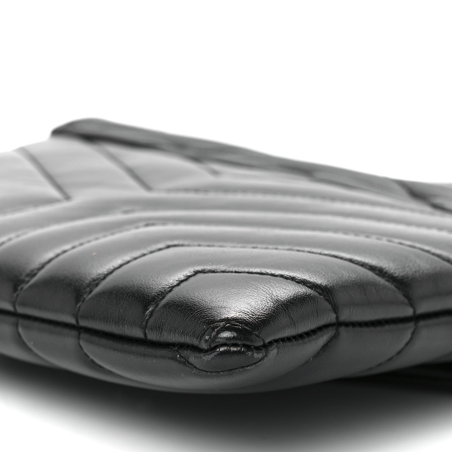 Saint Laurent Calfskin Y Quilted Monogram Loulou Flap Bag Black 12 of 14