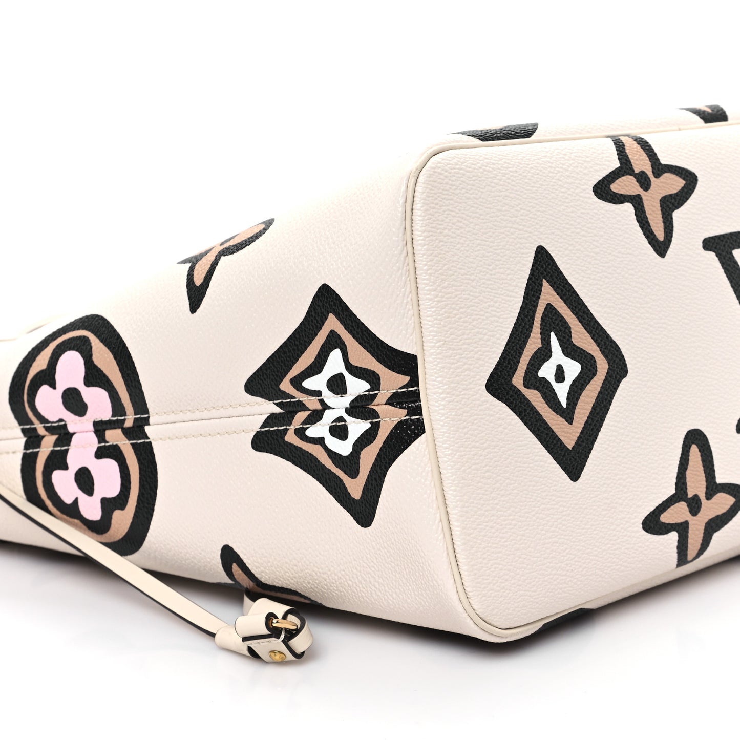 Monogram Giant Wild at Heart Neverfull MM Creme