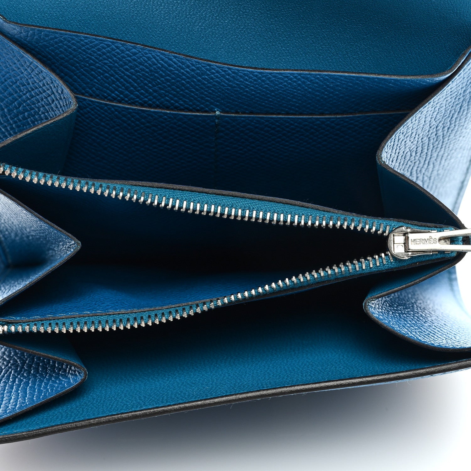 Hermes Epsom Constance Compact Passant Wallet Bleu Izmir 5 of 7