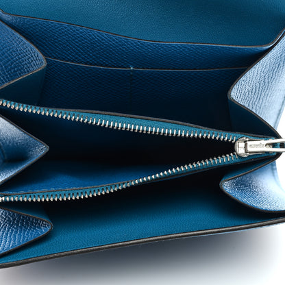 Hermes Epsom Constance Compact Passant Wallet Bleu Izmir 5 of 7