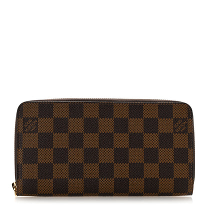 Louis Vuitton Damier Ebene Zippy Wallet Rose Ballerine 1 of 9