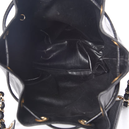 Chanel Caviar CC Drawstring Shoulder Bag Black 5 of 18