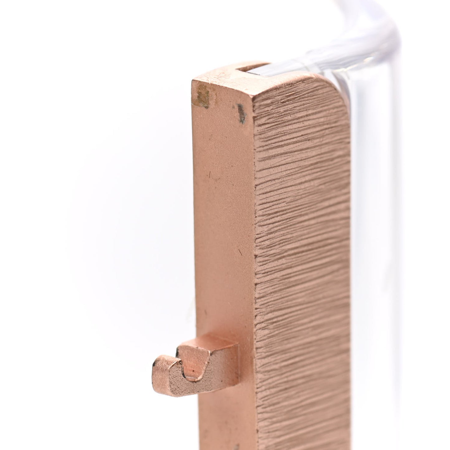 Lucite Crystal CC Cuff Transparent Pink Gold