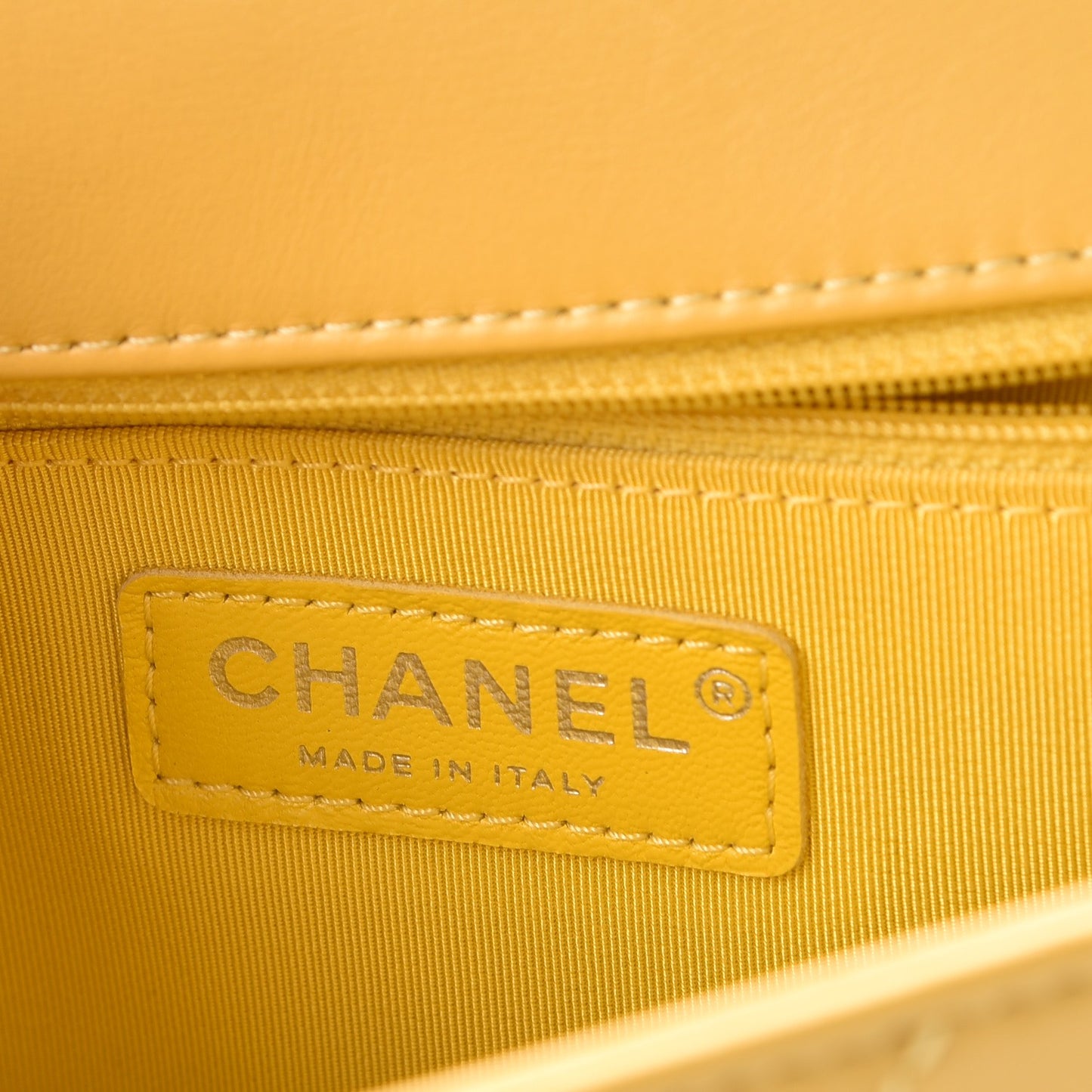 Calfskin Stitched Ring My Bag Flap Crossbody Bag Yellow