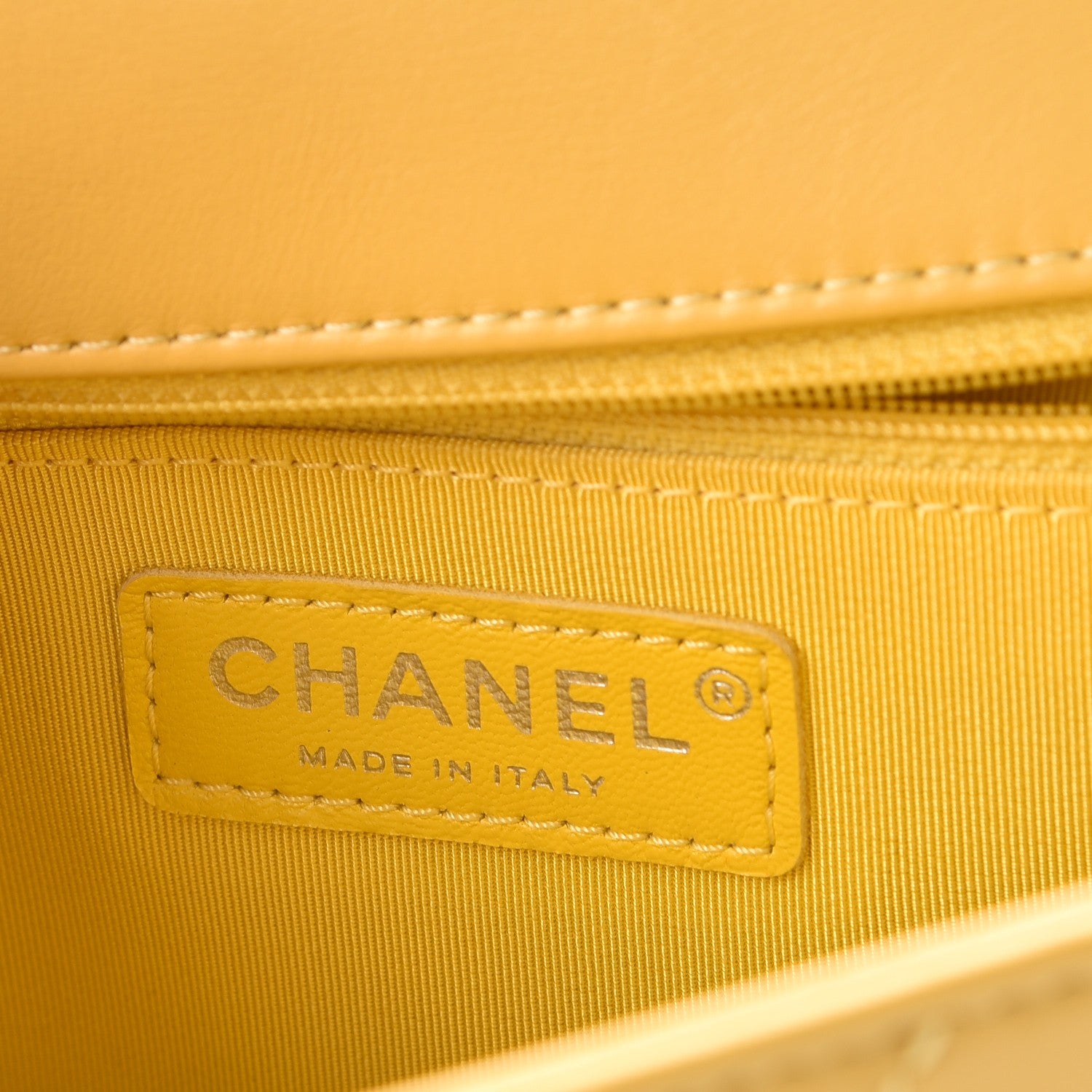 Chanel Calfskin Stitched Ring My Bag Flap Crossbody Bag Yellow 6 of 8