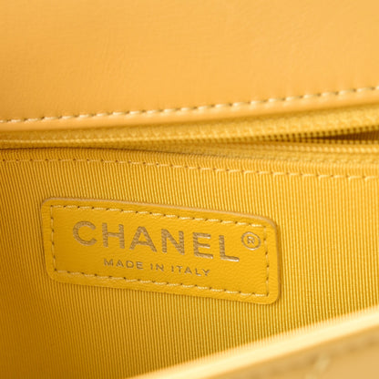 Chanel Calfskin Stitched Ring My Bag Flap Crossbody Bag Yellow 6 of 8