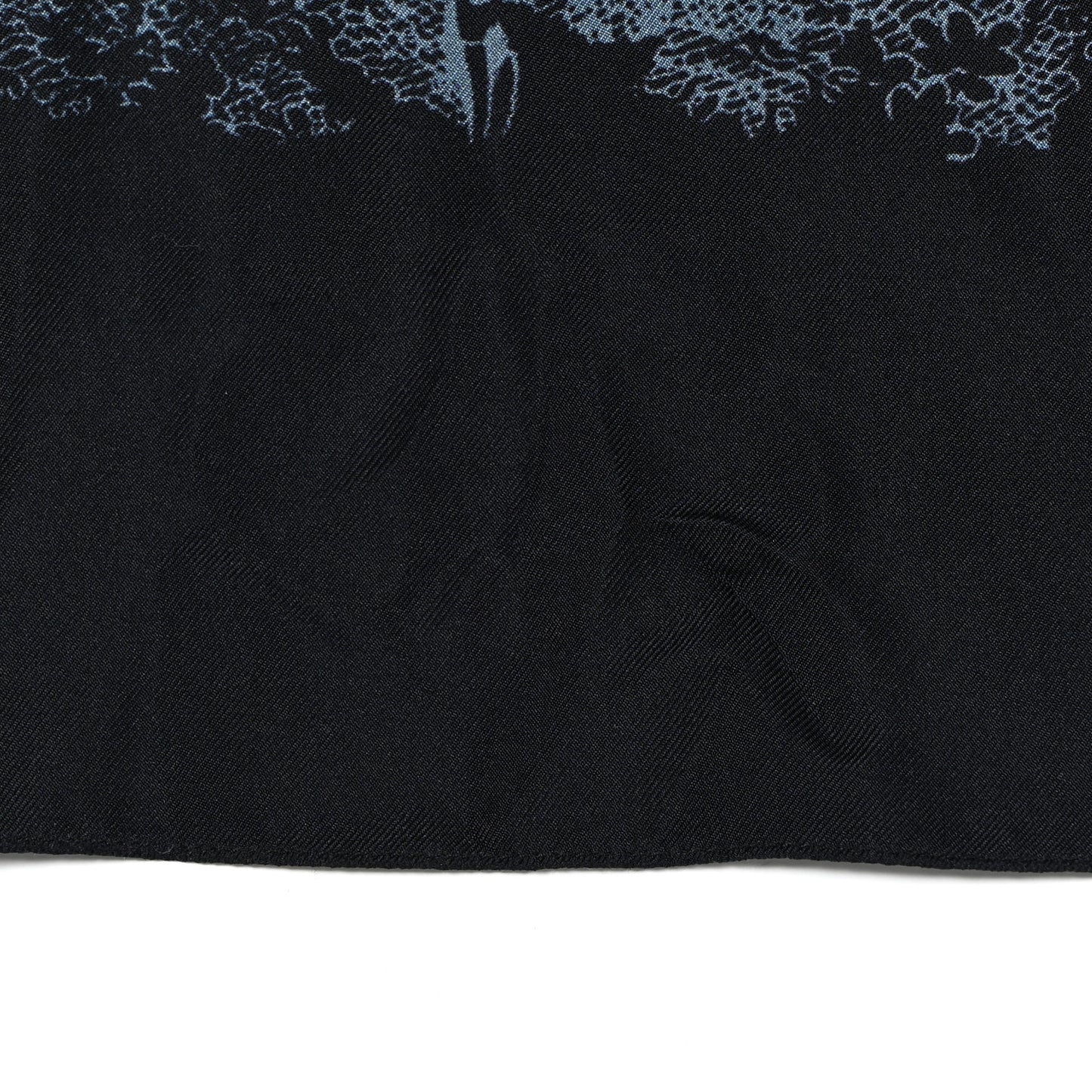 Silk Toile De Jouy Square Scarf Blue