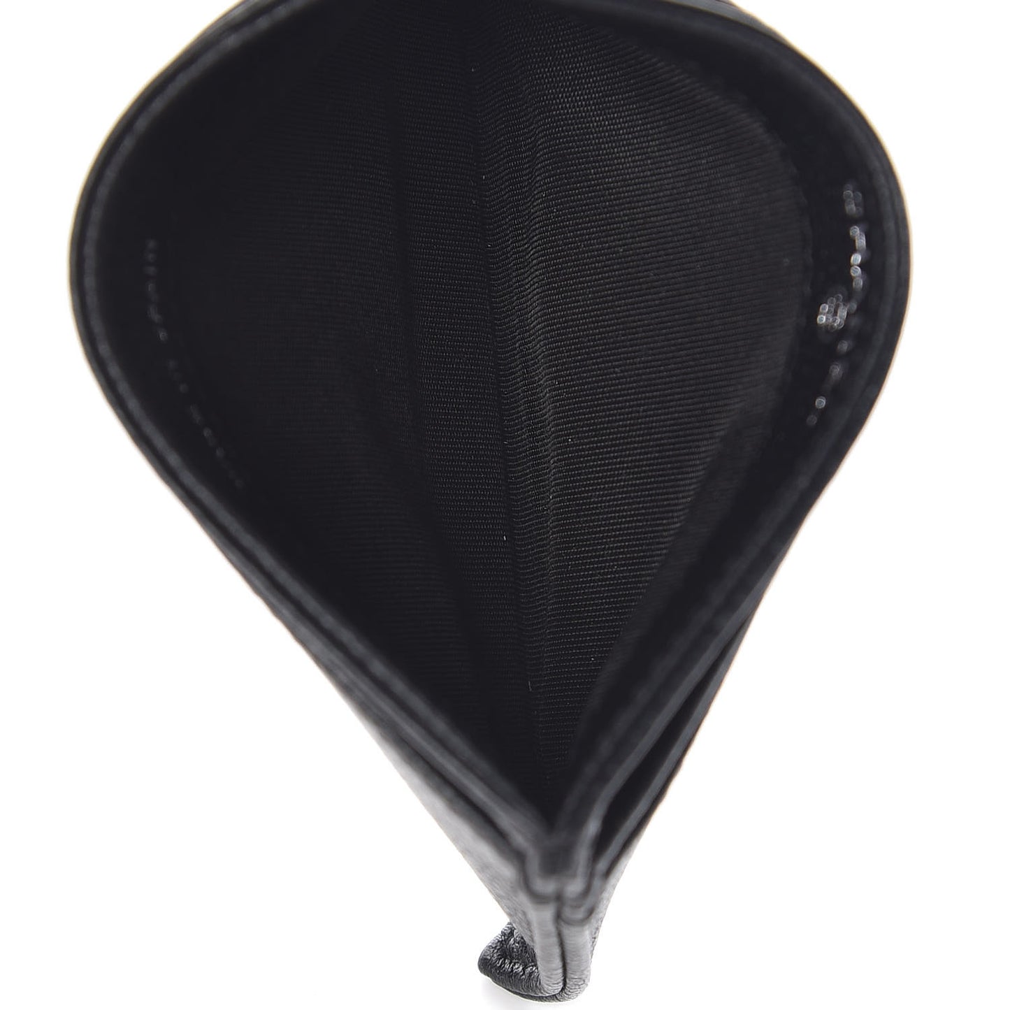 Grained Calfskin CC Card Holder Black