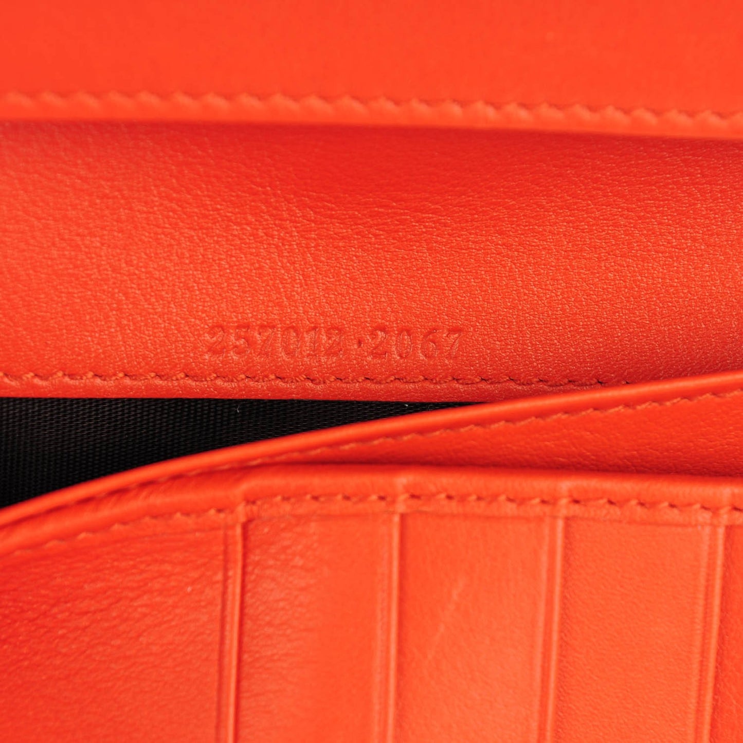Monogram Margaux Calfskin Dice Continental Wallet Beige Ebony New Dark Orange