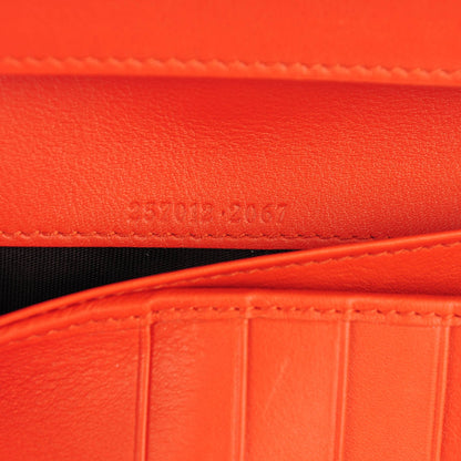 Gucci Monogram Margaux Calfskin Dice Continental Wallet Beige Ebony New Dark Orange 7 of 7