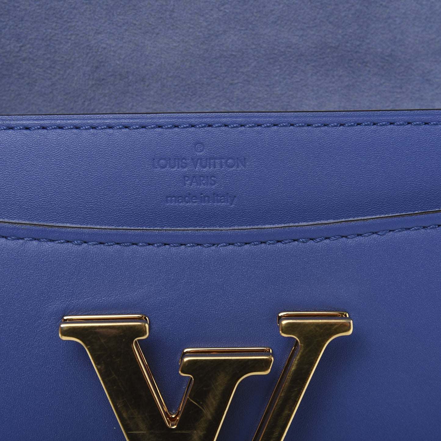 Calfskin Chain Louise MM Outremer