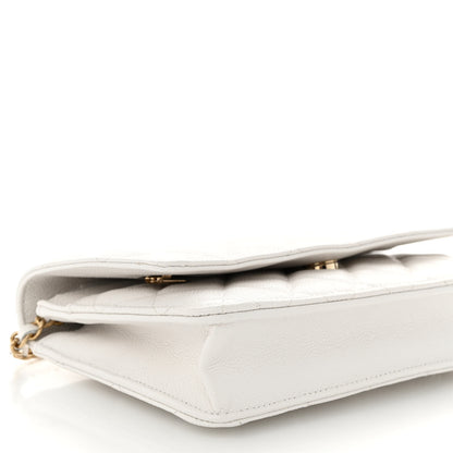 Chanel Caviar Quilted Wallet On Chain WOC White 10 of 11