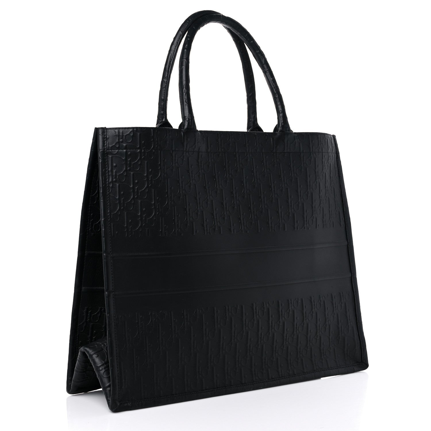 Christian Dior Oblique Calfskin Embossed Large Book Tote Black 2 of 14