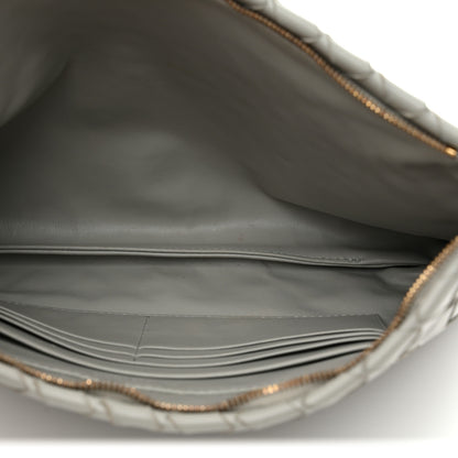 Bottega Veneta Nappa Intrecciato Large Flat Zip Pouch Agate Grey 5 of 7