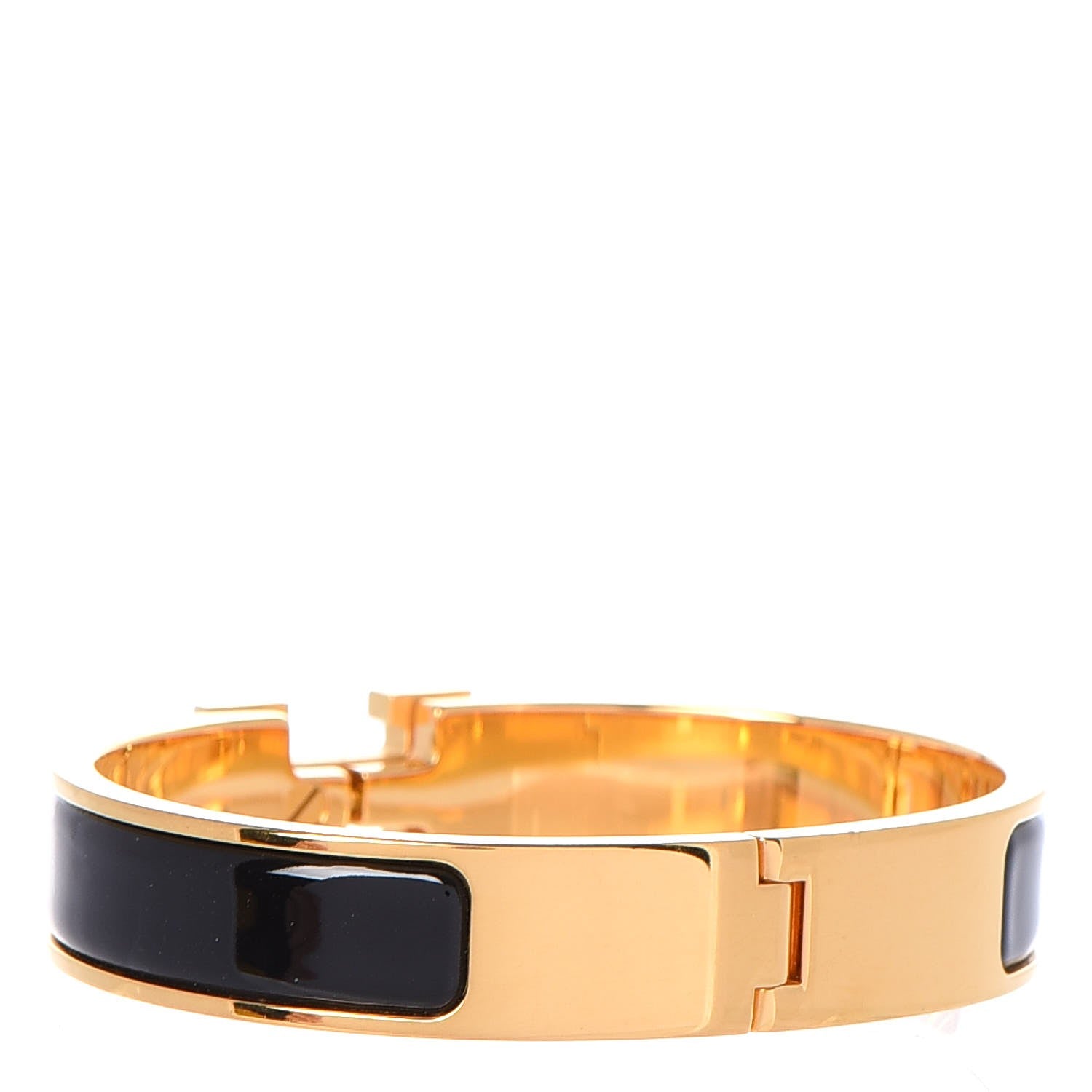 Hermes Enamel Narrow Clic Clac H Bracelet PM Black 3 of 4
