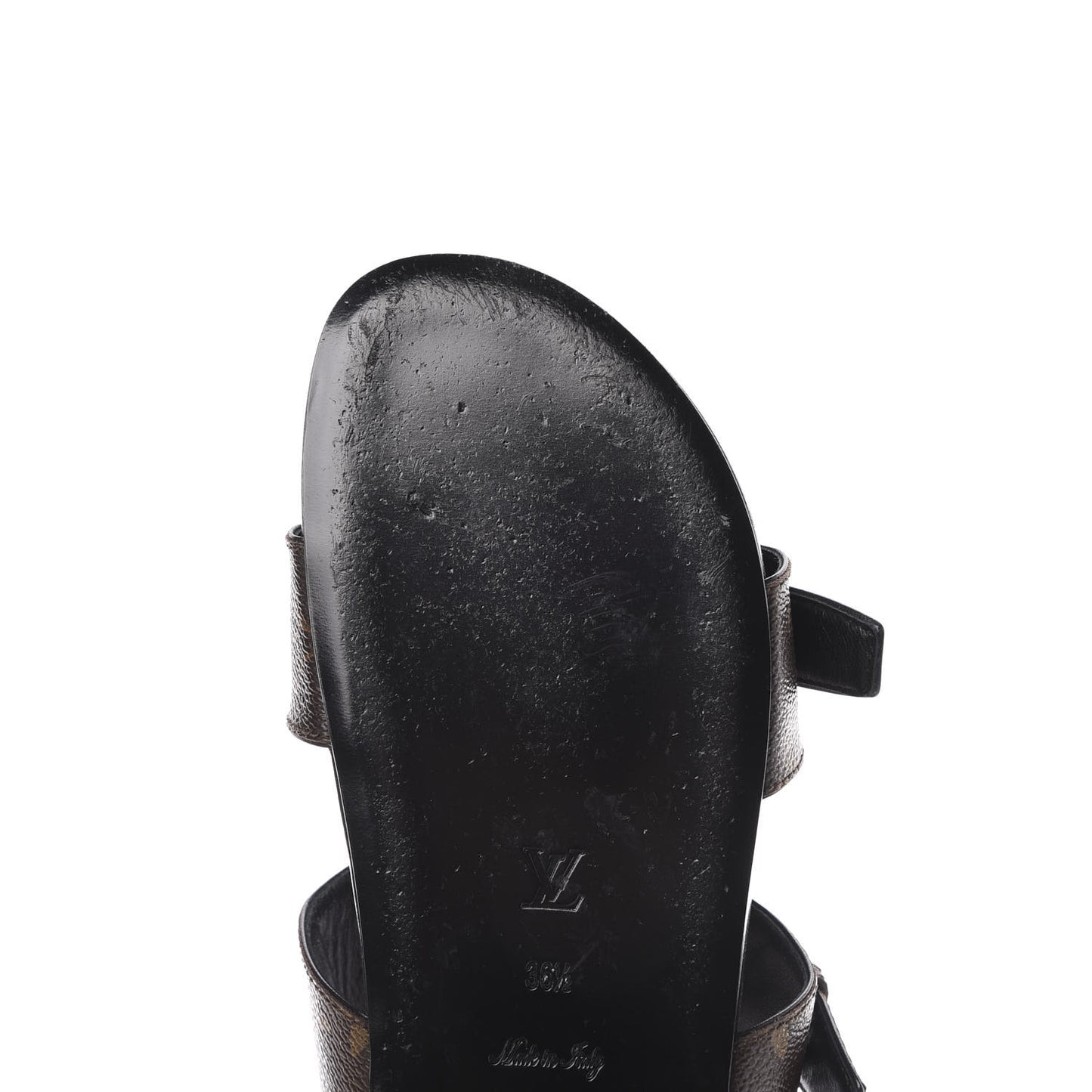 Monogram Bom Dia Mule Sandals 36.5 Black