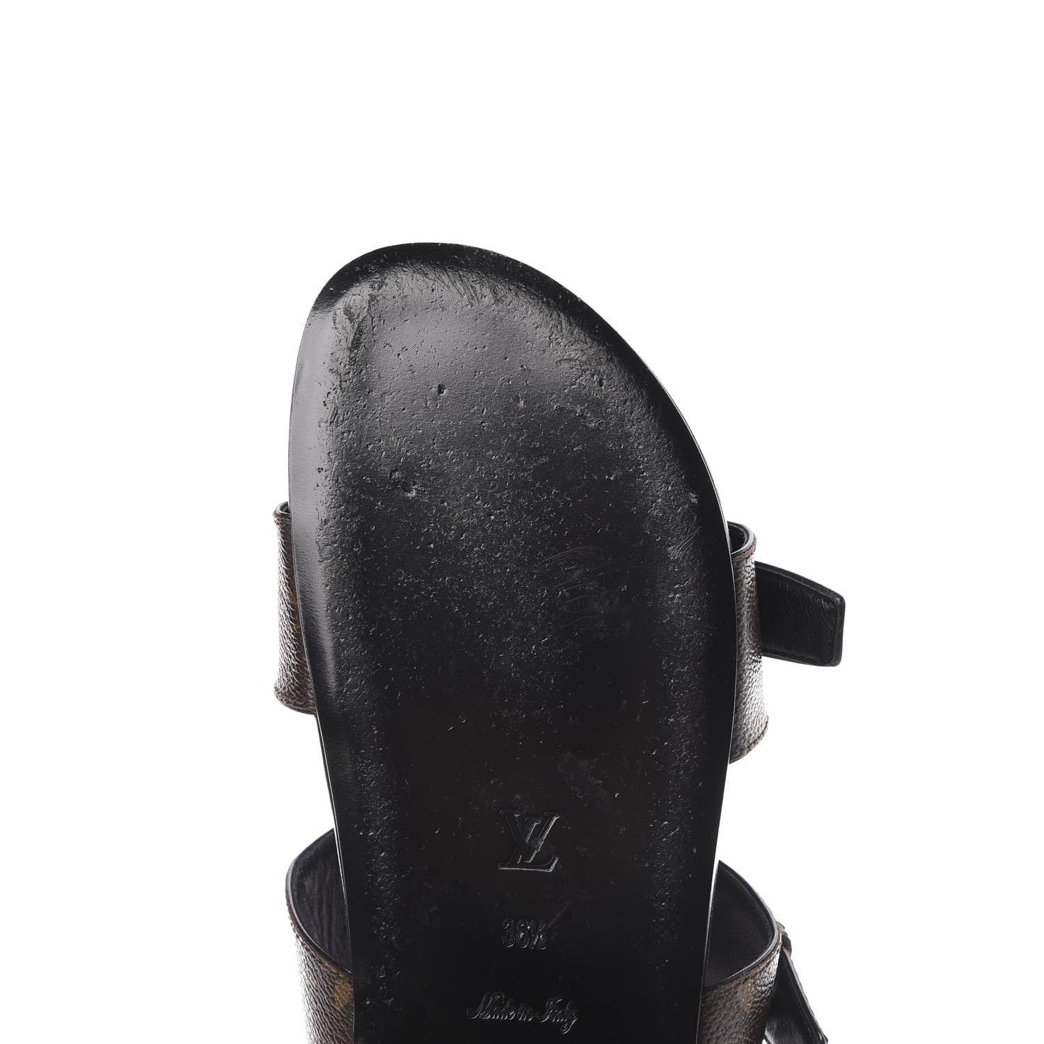 Louis Vuitton Monogram Bom Dia Mule Sandals 36.5 Black 8 of 11