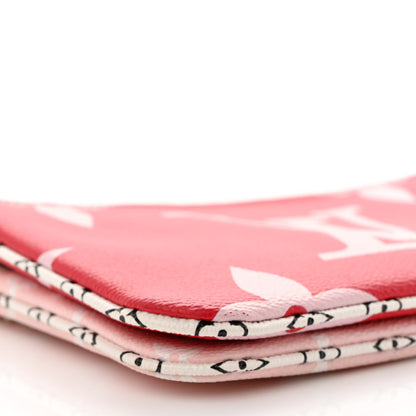 Louis Vuitton Monogram Giant Double Zip Pochette Rouge 10 of 14