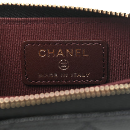 Chanel Caviar Quilted Zip Card Holder Black 7 of 8