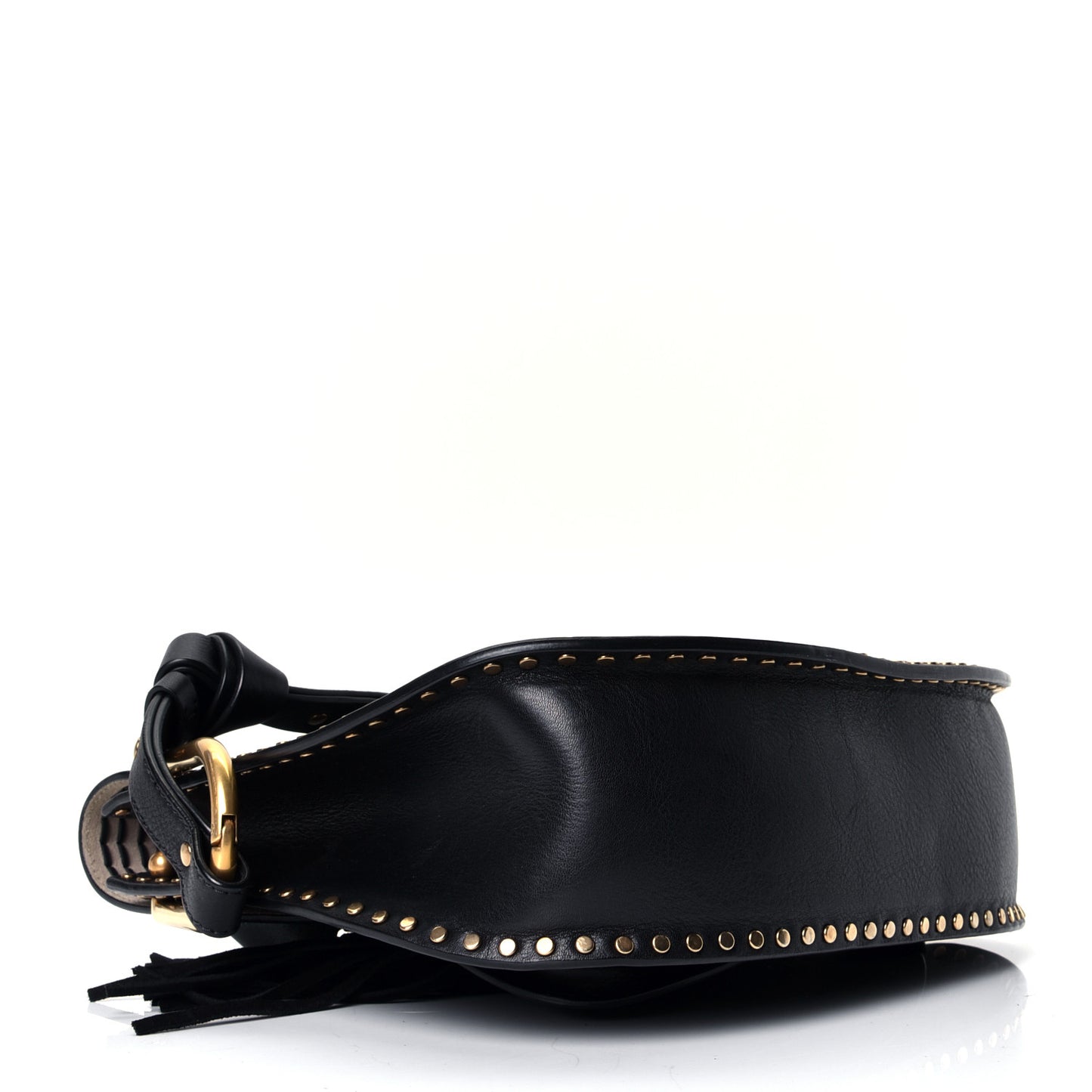 Calfskin Braided Small Hudson Shoulder Bag Black