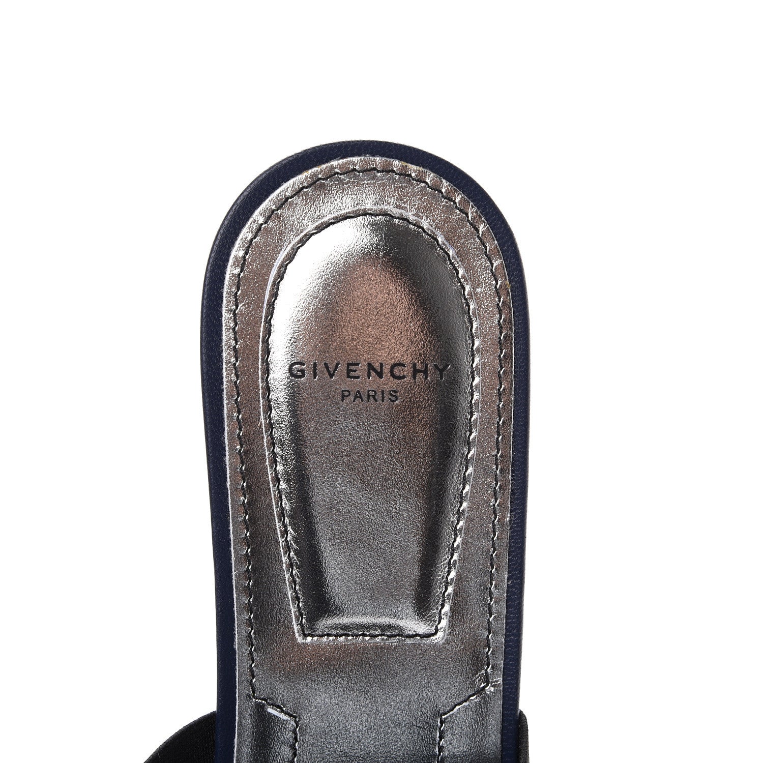 Givenchy Calfskin Bedford Logo Mule Slides 38.5 Navy Black 7 of 8