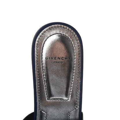Givenchy Calfskin Bedford Logo Mule Slides 38.5 Navy Black 7 of 8