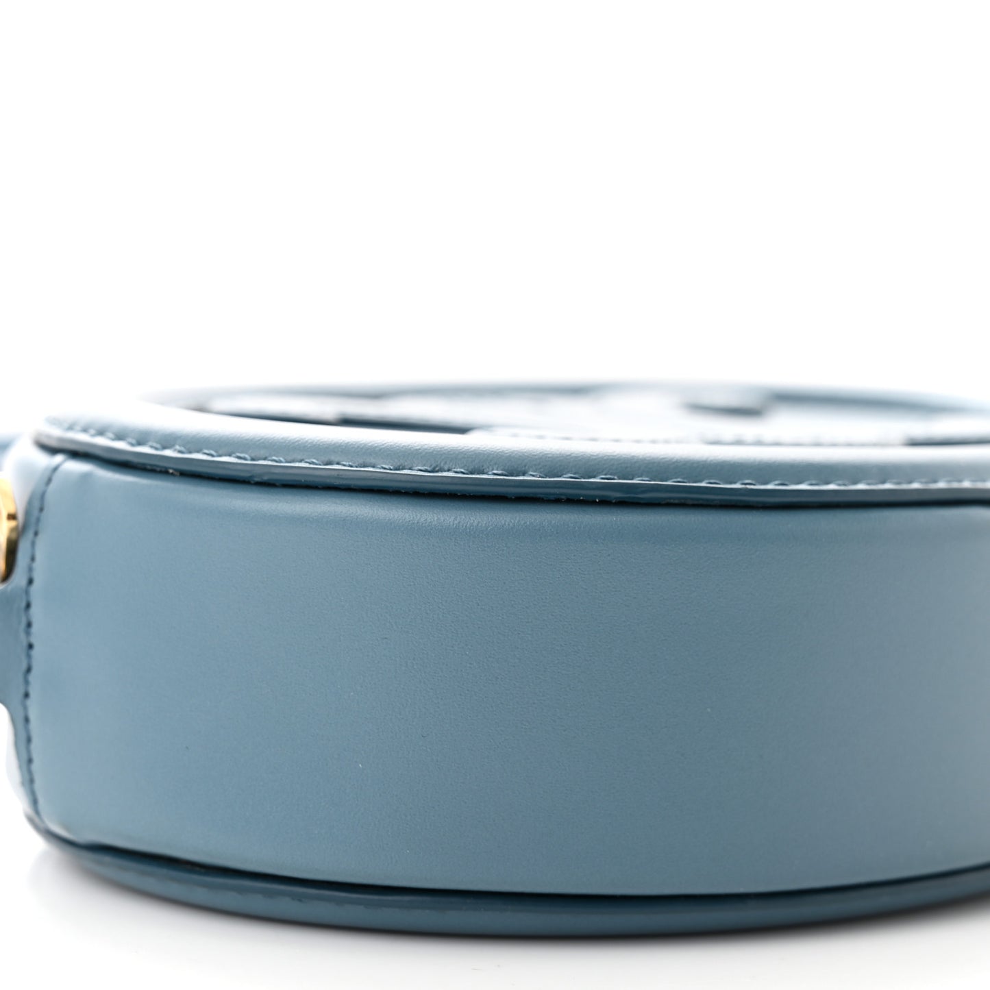 Smooth Calfskin Cuir Small Triomphe Oval Crossbody Purse Denim