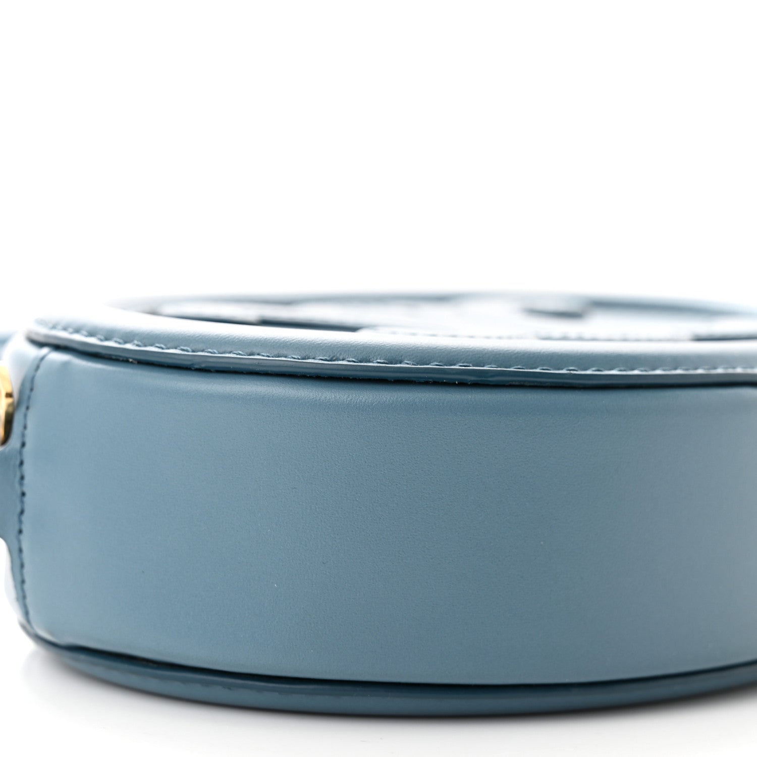 Celine Smooth Calfskin Cuir Small Triomphe Oval Crossbody Purse Denim 9 of 10