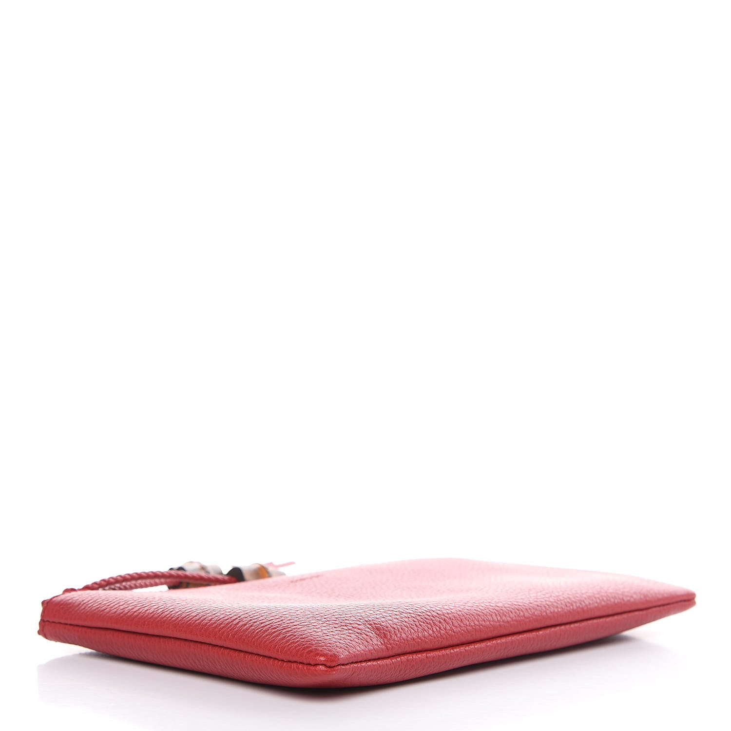 Gucci Calfskin Bamboo Clutch Red 4 of 9