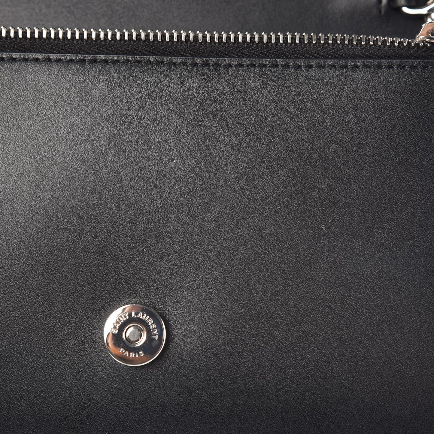 Smooth Calfskin Classic Monogram Kate Tassel Chain Wallet Black