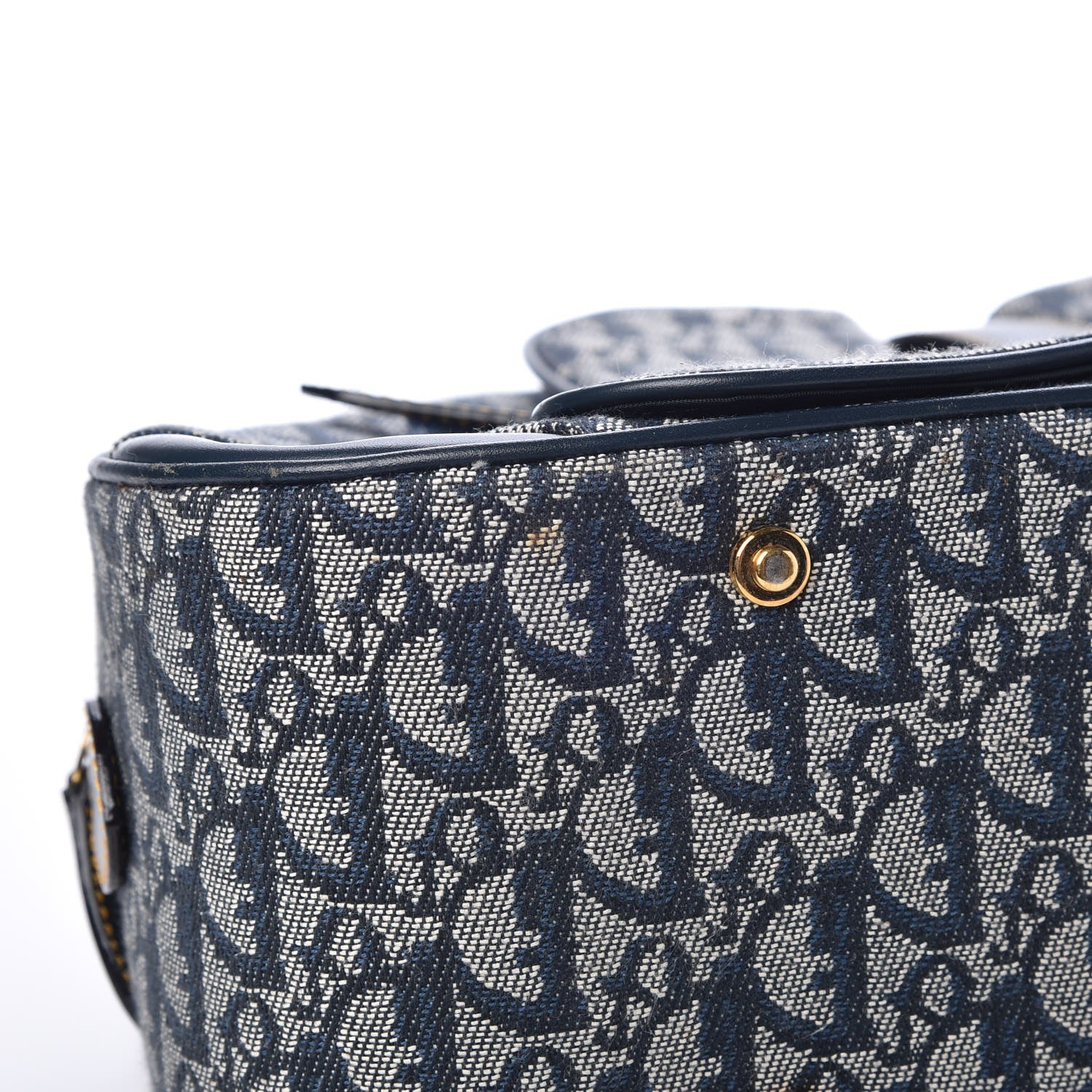 Christian Dior Monogram Saddle Bowler Navy 8 of 16