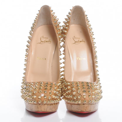 Christian Louboutin Cork Alti 160 Pumps 41.5 Natural Gold 2 of 6