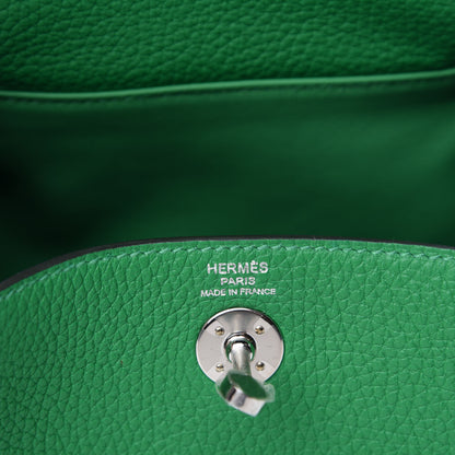 Hermes Taurillon Clemence Mini Lindy 20 Bambou 8 of 11