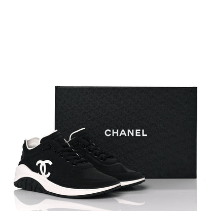 Chanel Lycra CC Sneakers 37.5 Black 8 of 8