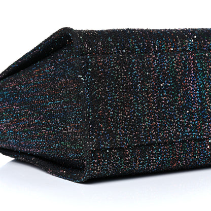 Chanel Calfskin Sequin Medium Deauville Tote Black 8 of 9