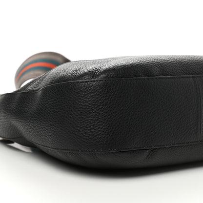 Prada Vitello Daino Zippered Messenger Hobo Black 9 of 14