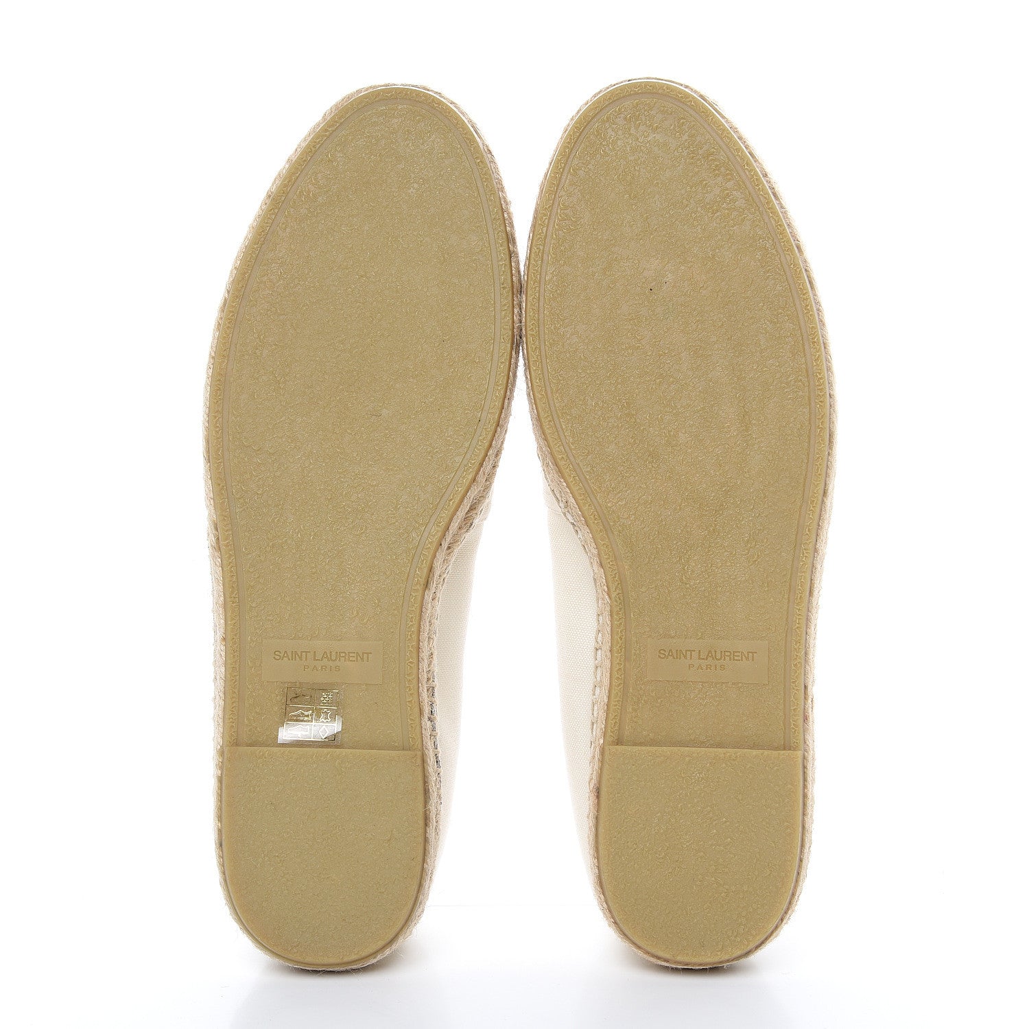 Saint Laurent Canvas Elba Logo Embroidered Espadrilles 42 Panna 5 of 10