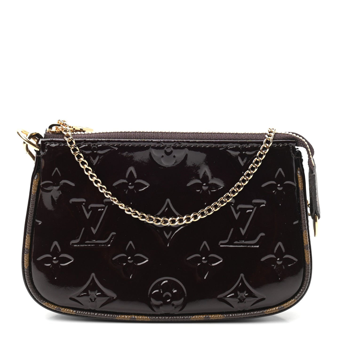 Vernis Monogram Mini Pochette Accessories Amarante