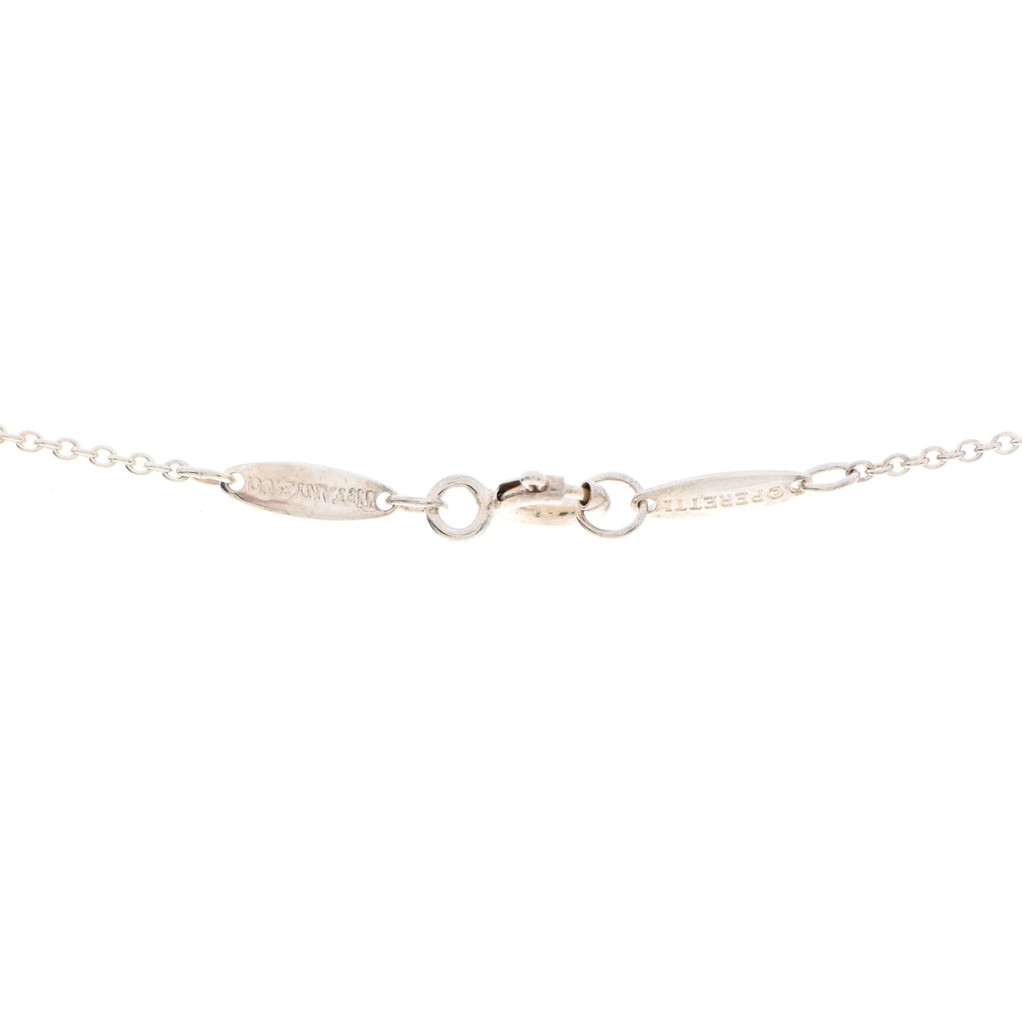 Sterling Silver 12mm Elsa Peretti Bean Pendant Necklace